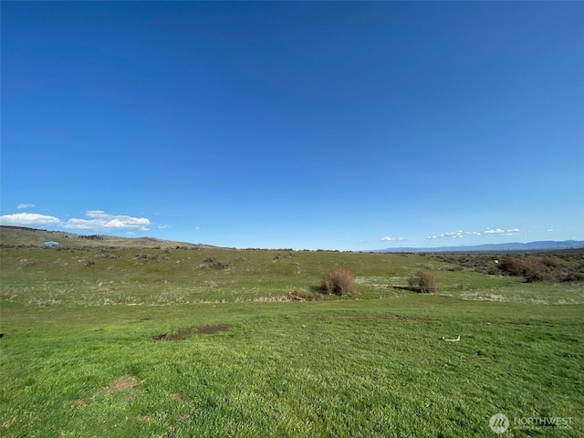 view of local wilderness featuring a rural view and a mountain view