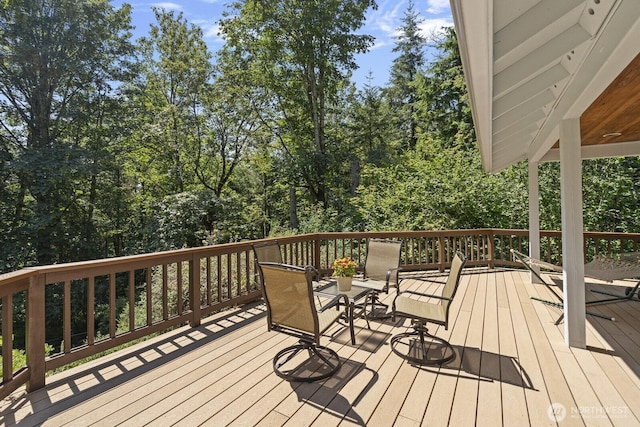 view of wooden deck