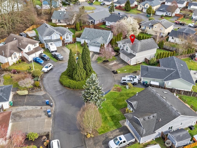 birds eye view of property featuring a residential view