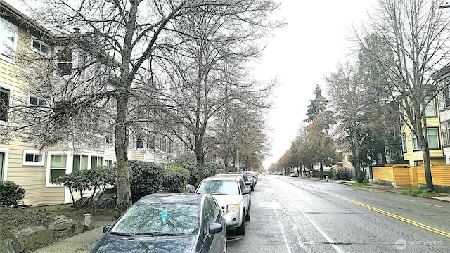 view of road with sidewalks