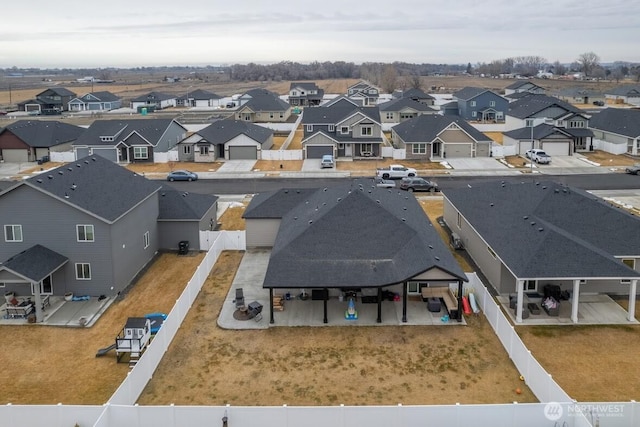 birds eye view of property featuring a residential view