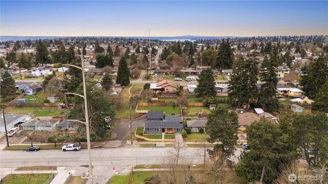 aerial view featuring a residential view