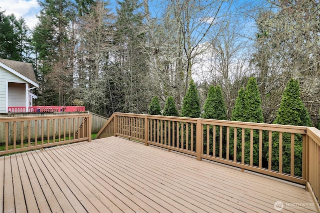 view of wooden deck