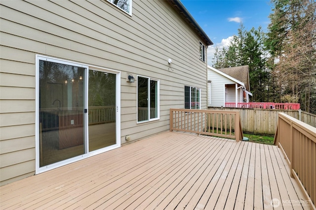 view of wooden deck