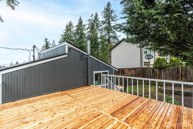 wooden terrace with fence