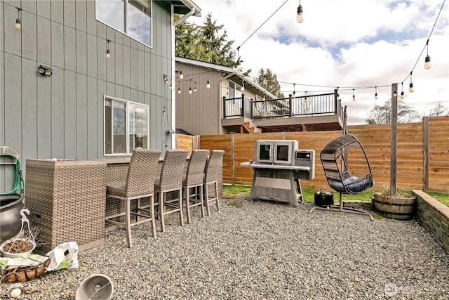 exterior space featuring a fenced backyard