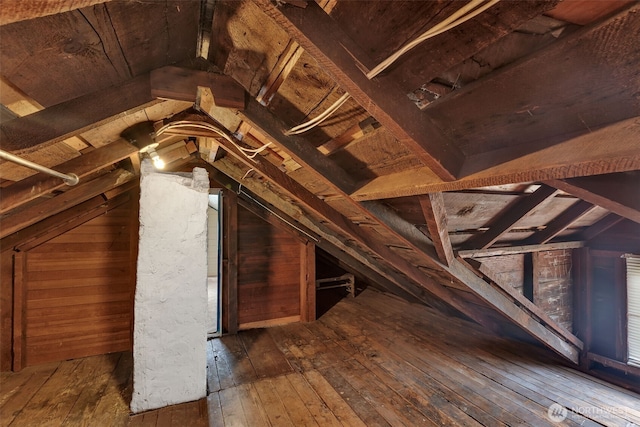 view of attic