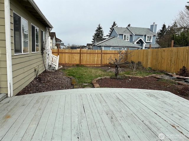 wooden terrace with fence