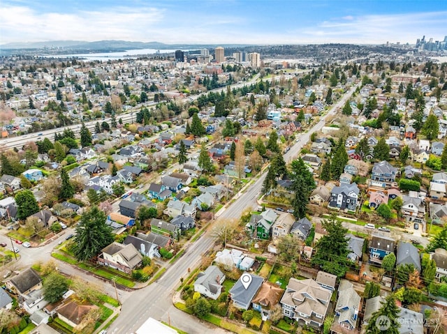 birds eye view of property featuring a residential view