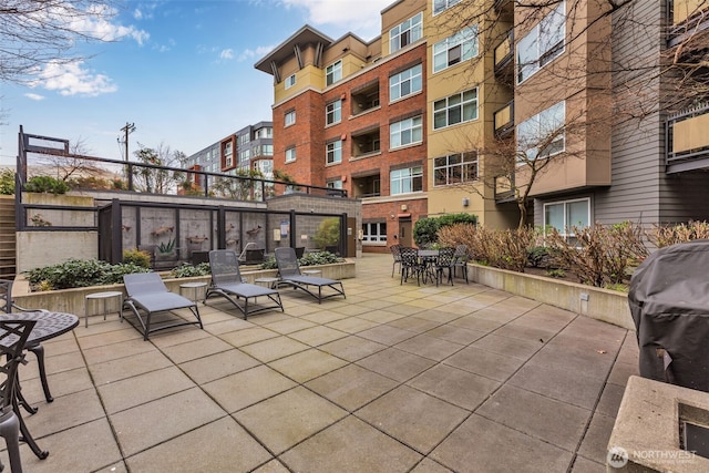 view of patio / terrace featuring grilling area