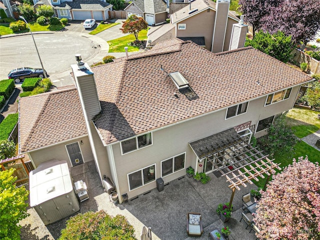 aerial view featuring a residential view