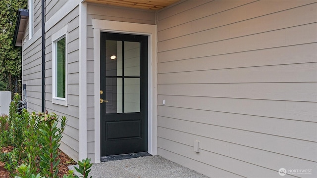 view of doorway to property