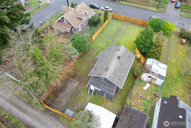 drone / aerial view featuring a residential view