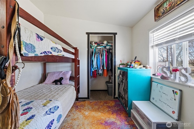 154 Dreamscape Rd, Walla Walla, WA 99362 - bedroom with a spacious closet, lofted ceiling, and a closet