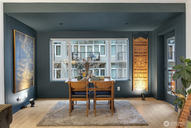 dining room featuring wood finished floors