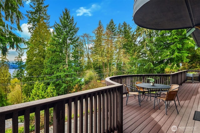 view of wooden deck