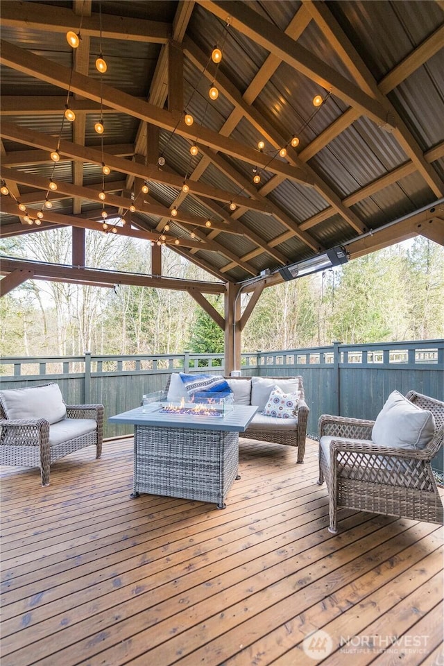 deck featuring an outdoor hangout area