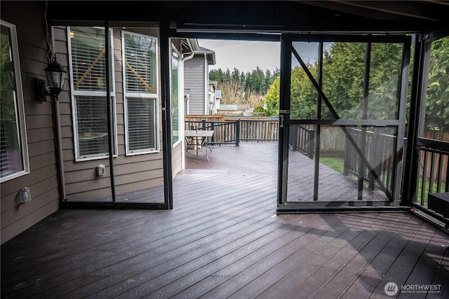 view of wooden deck