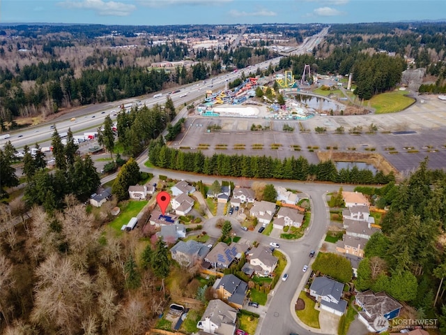 birds eye view of property featuring a residential view