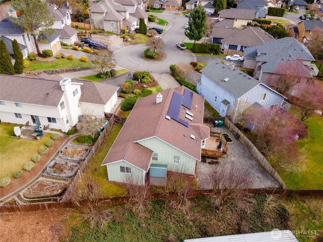 bird's eye view featuring a residential view