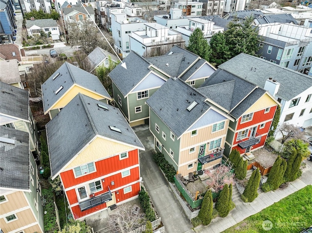 birds eye view of property featuring a residential view