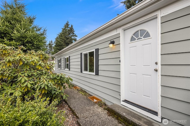 view of doorway to property