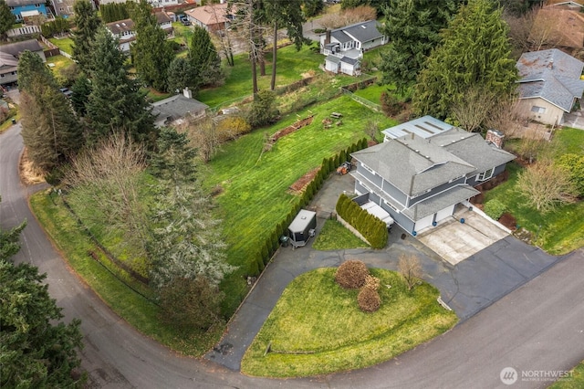 birds eye view of property featuring a residential view