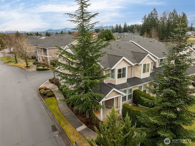 bird's eye view featuring a residential view