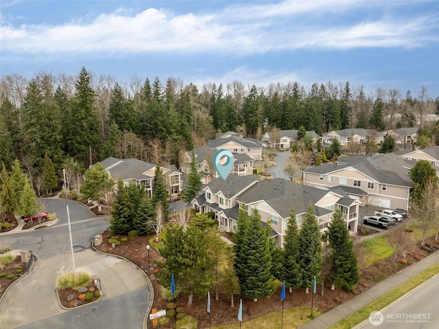 bird's eye view featuring a residential view