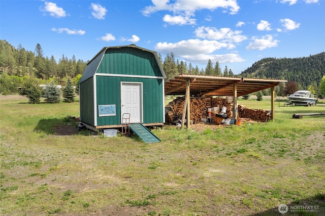 view of shed