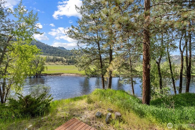 property view of water with a mountain view