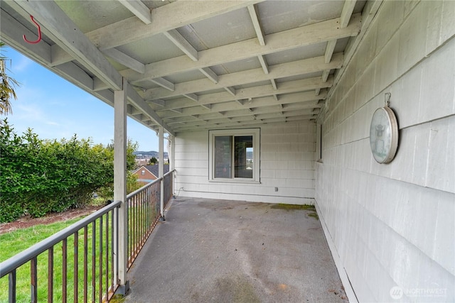 view of patio with a balcony