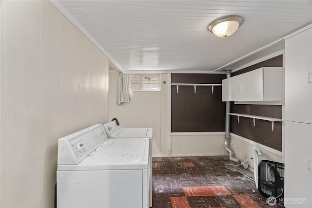 laundry area with washer and dryer and laundry area