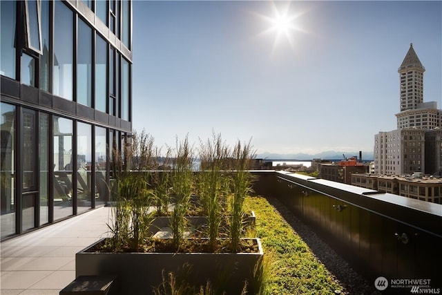 balcony featuring a view of city