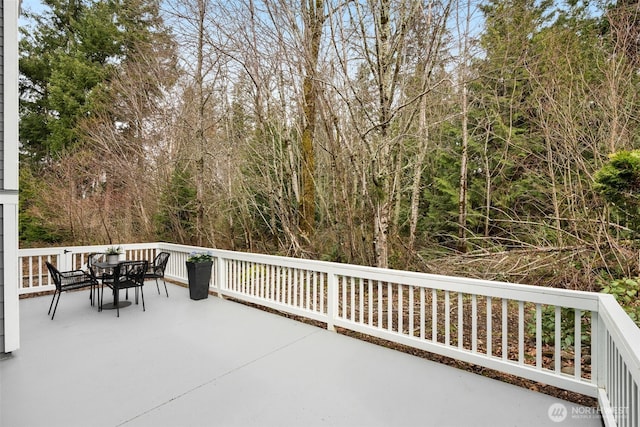 view of patio with outdoor dining space