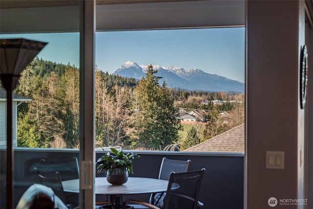 30 Sundae Dr, Sequim, WA 98382 - interior space featuring a mountain view and a wooded view