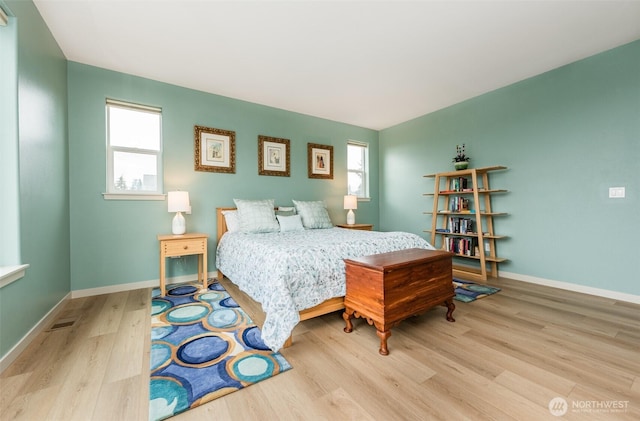 30 Sundae Dr, Sequim, WA 98382 - bedroom with visible vents, multiple windows, wood finished floors, and baseboards