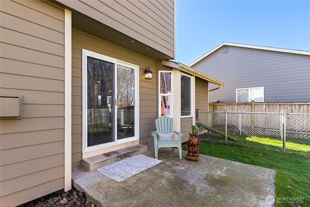 view of patio / terrace with fence