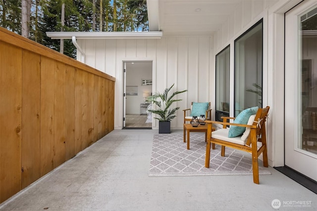 view of patio / terrace with fence