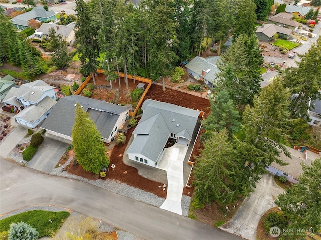 bird's eye view featuring a residential view