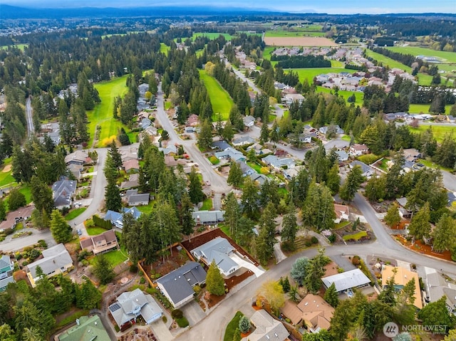 bird's eye view with a residential view