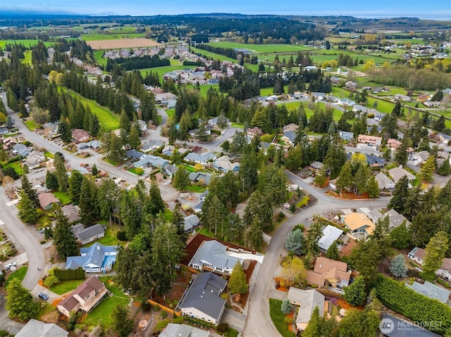 bird's eye view with a residential view