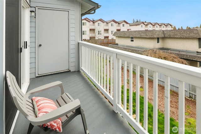 balcony with a residential view