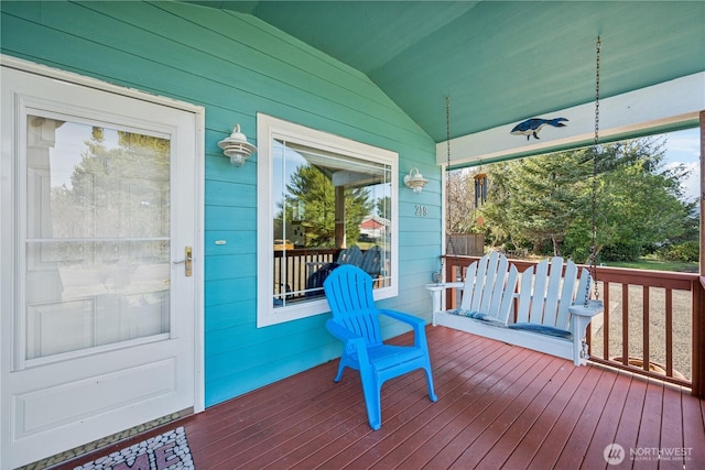 view of wooden deck