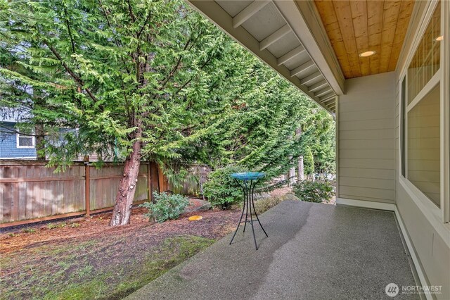 view of patio / terrace with a fenced backyard