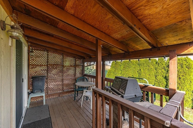 view of wooden terrace