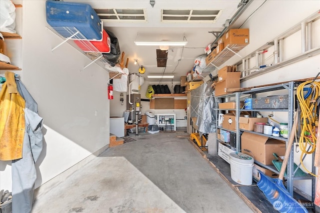 storage featuring a garage