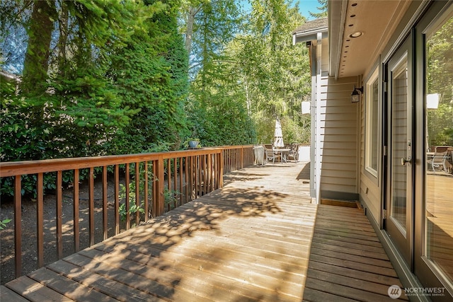 view of wooden terrace