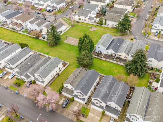 bird's eye view featuring a residential view