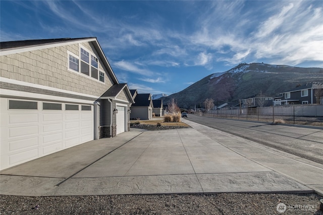 view of street with a mountain view